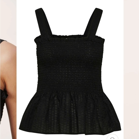 Part Two 100% Cotton Black Smocked Top (wear straps 2 ways) - Picture 4 of 7